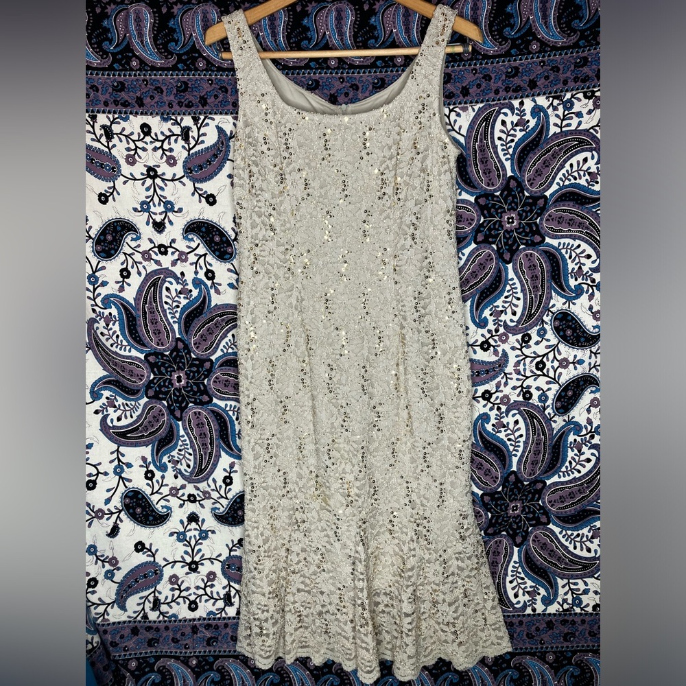 Alex Evenings vintage sequin formal dress 8